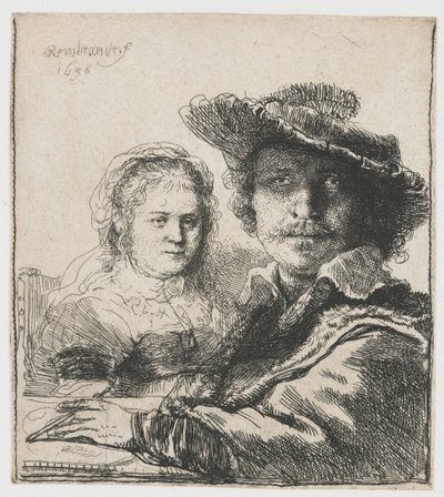 Self Portrait with Saskia by Rembrandt Harmensz. van Rijn