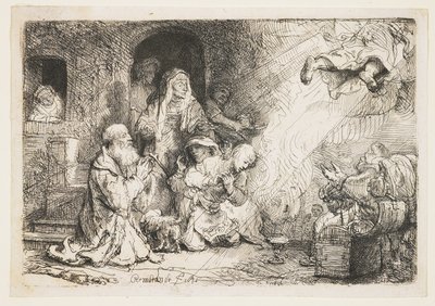The Angel Departing from the Family of Tobias by Rembrandt van Rijn