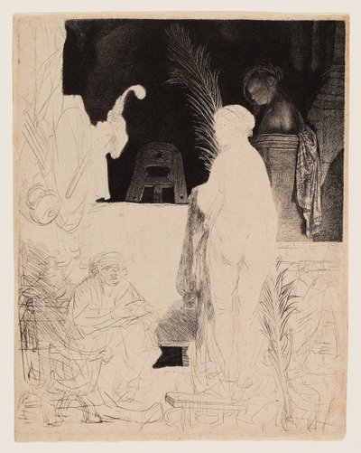 The Artist Drawing from the Model, c.1639 by Rembrandt Harmensz. van Rijn