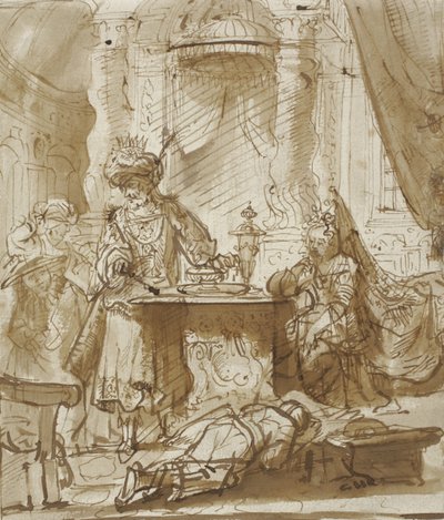 The Degradation of Haman Before Ahasuerus and Esther by Rembrandt van Rijn