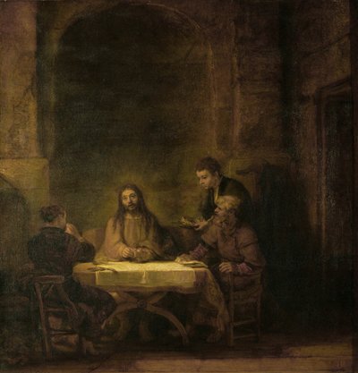 The Disciples at Emmaus by Rembrandt Harmensz. van Rijn