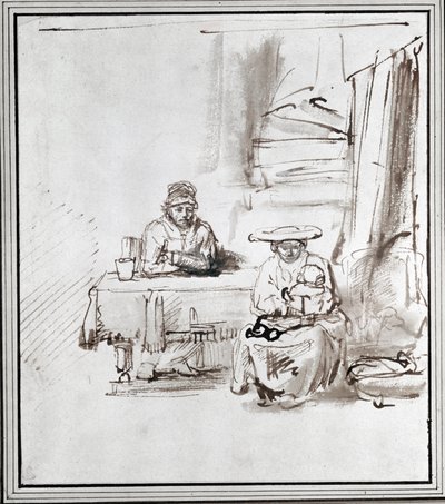 The Holy Family by Rembrandt Harmensz. van Rijn
