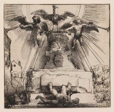 The Phoenix or The Statue Overthrown by Rembrandt Harmensz. van Rijn