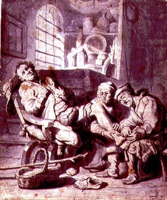 The Sprained Foot by Rembrandt Harmensz. van Rijn