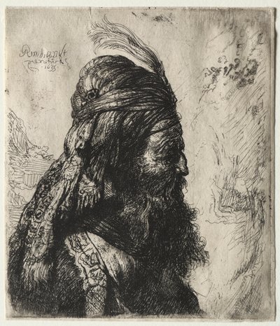 The Third Oriental Head by Rembrandt Harmensz. van Rijn