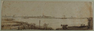 View of the River IJ from the Diemerdijk, c.1650 by Rembrandt Harmensz. van Rijn