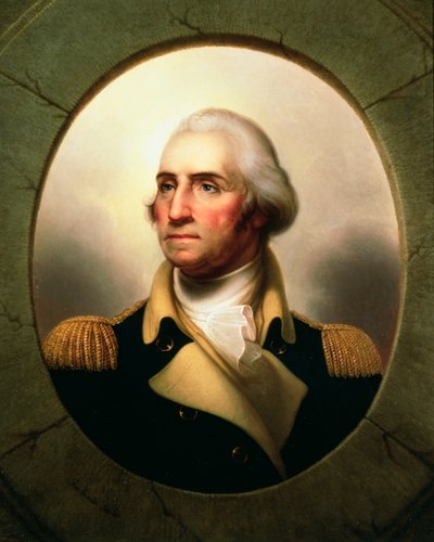Porthole Portrait of George Washington by Rembrandt Peale