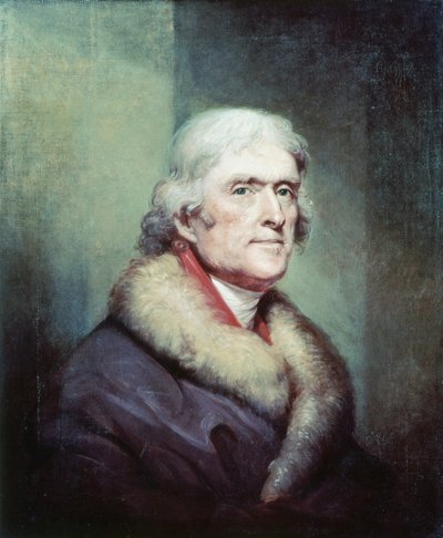 Portrait of Thomas Jefferson (1743-1826) by Rembrandt Peale (1778-1860) by Rembrandt Peale