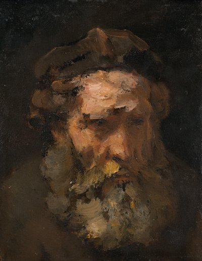 Head of Saint Matthew by Rembrandt Workshop