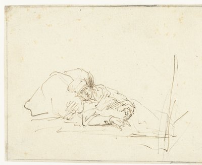 Saskia Ill in Bed by Rembrandt van Rijn (copy after)