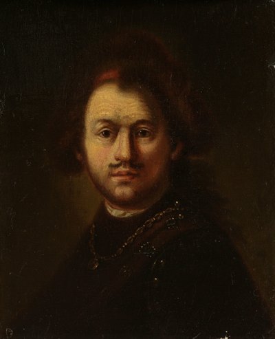 Portrait of Rembrandt Harmensz. van Rijn by Rembrandt van Rijn (follower of)
