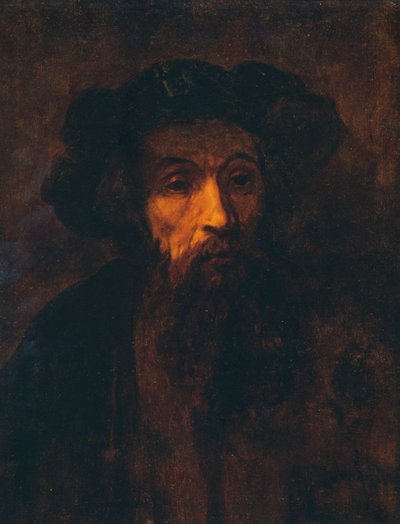 A Bearded Man in a Cap by Rembrandt van Rijn