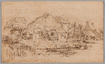 A Farm on the Amsteldijk, Seen from the Northwest by Rembrandt van Rijn