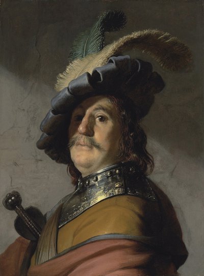 A Man in a Gorget and Cap by Rembrandt van Rijn