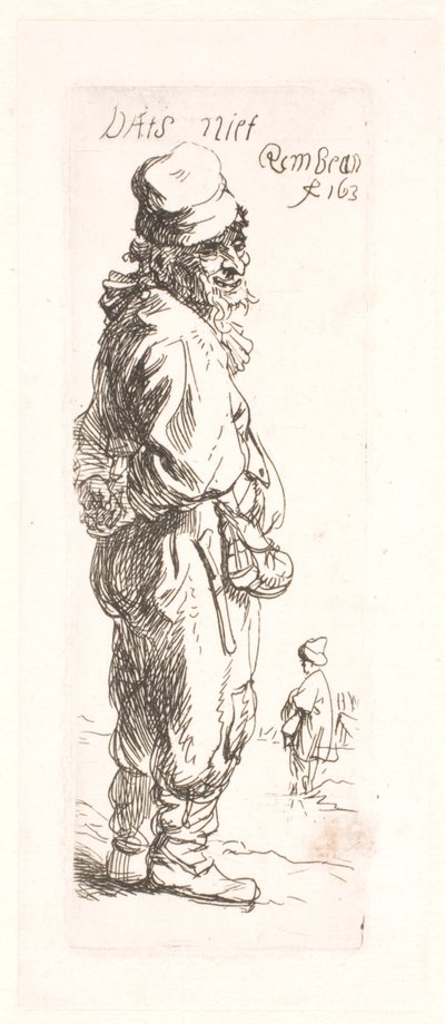 A Peasant: The Other of the Pair, Replying by Rembrandt van Rijn