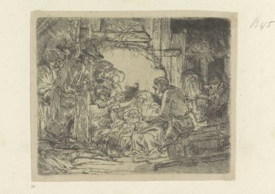 Adoration of the Shepherds: with the Oil Lamp by Rembrandt van Rijn