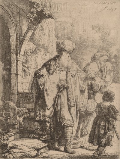 Abraham Casting Out Hagar and Ishmael by Rembrandt van Rijn