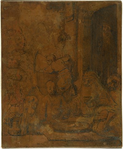 Abraham Entertaining the Angels by Rembrandt van Rijn