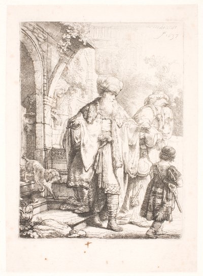 Abraham Casting Out Hagar and Ishmael by Rembrandt van Rijn