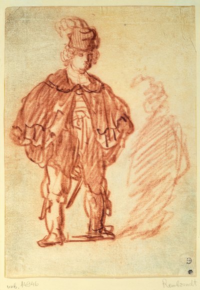 An Actor Standing by Rembrandt van Rijn