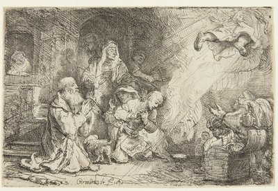 Angel Departing from the Family of Tobias by Rembrandt van Rijn