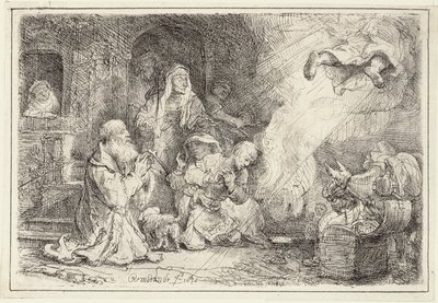 Angel Departing from the Family of Tobias by Rembrandt van Rijn