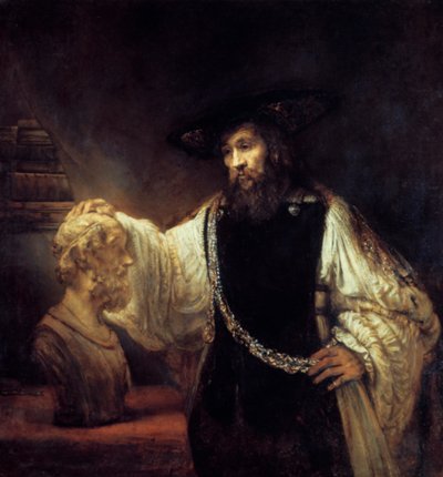 Aristotle Before the Bust of Homer by Rembrandt van Rijn