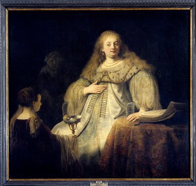 Artemise I, queen of the city of Halicarnassus in the 4th century BC. Painting by Rembrandt (1606-1669) by Rembrandt van Rijn