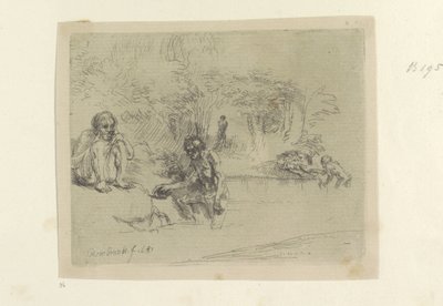 Bathers by Rembrandt van Rijn