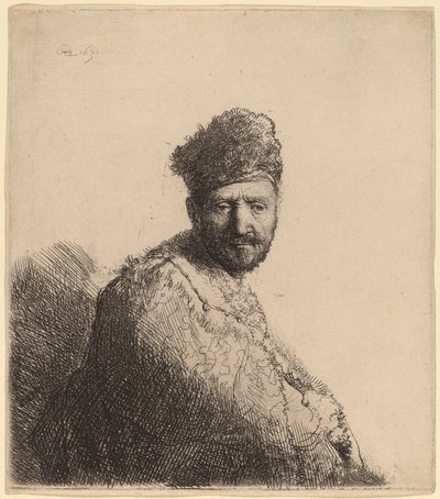 Bearded Man, in a Furred Oriental Cap and Robe: the Artist