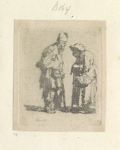 Beggar and Beggar Woman in Conversation by Rembrandt van Rijn