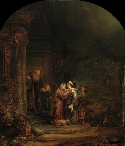 Meeting of Mary and Elizabeth by Rembrandt van Rijn