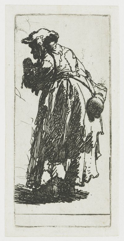 Beggar Woman with a Gourd by Rembrandt van Rijn