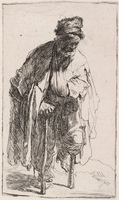 Beggar with a wooden leg by Rembrandt van Rijn