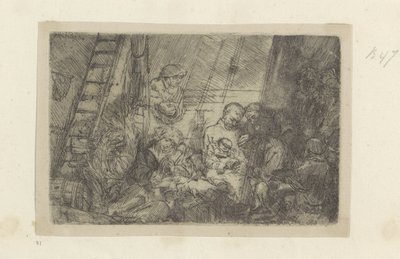 Circumcision in the Stable (Recueil de quatre-vingt-cinq estampes originales) by Rembrandt van Rijn