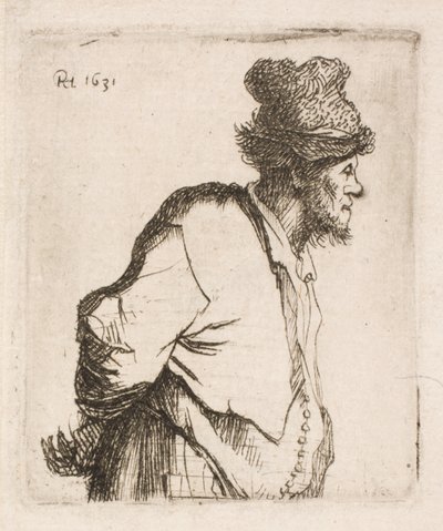 Peasant with hands on back by Rembrandt van Rijn