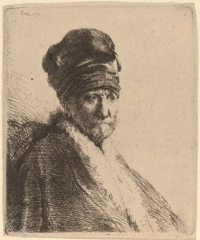 Bust of a Man Wearing a High Cap, Three-Quarters Right (The Artist