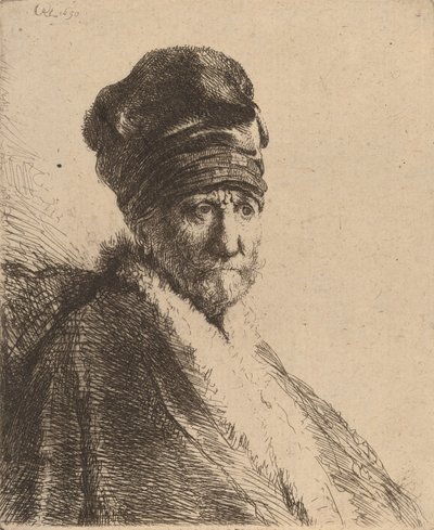 Bust of a Man Wearing a High Cap, Three-Quarters Right (The Artist