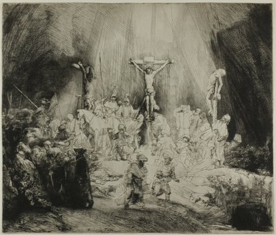 Christ Crucified between the Two Thieves: "The Three Crosses" by Rembrandt van Rijn