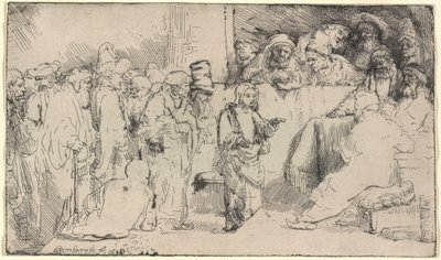 Christ Disputing with the Doctors: a Sketch by Rembrandt van Rijn