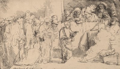 Christ Disputing with the Doctors: a Sketch by Rembrandt van Rijn