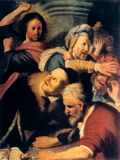 Christ Drives the Money-Changers from the Temple by Rembrandt van Rijn