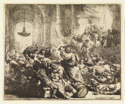 Christ Driving the Money-Changers from the Temple by Rembrandt van Rijn