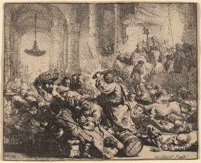 Christ Driving the Money Changers from the Temple by Rembrandt van Rijn