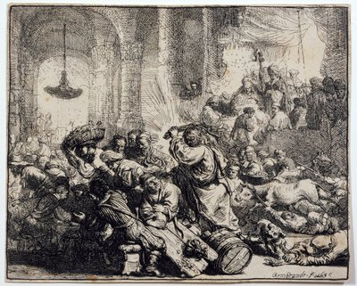 Christ Driving the Moneychangers from the Temple by Rembrandt van Rijn
