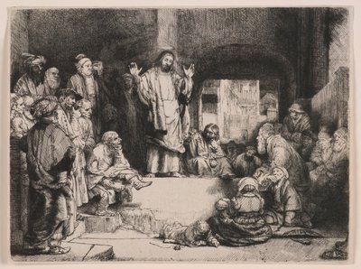 Christ Preaching (La Petite Tombe) by Rembrandt van Rijn
