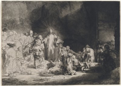 Christ Preaching (The Hundred Guilder Print) by Rembrandt van Rijn