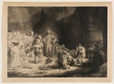 Christ Preaching (The Hundred Guilder Print) by Rembrandt van Rijn