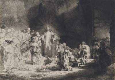 Christ Preaching (The Hundred Guilder Print) by Rembrandt van Rijn