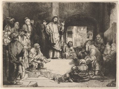 Christ Preaching, Called La Petite Tombe by Rembrandt van Rijn